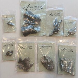Dorabeth designs pewter charms for jewelry, ornaments or decoration